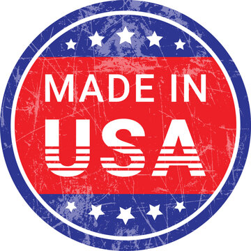 Made In USA Stamp and Made In The USA Icon