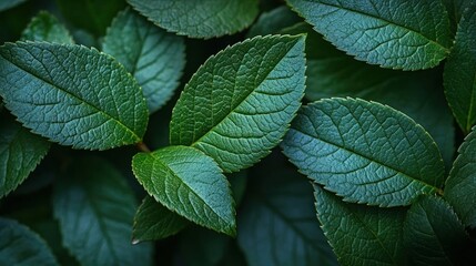 Lush Green Leaves Natural Background Texture