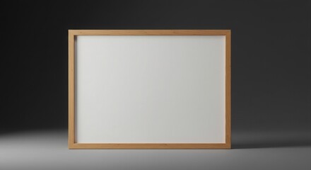 Empty wooden frame mockup.