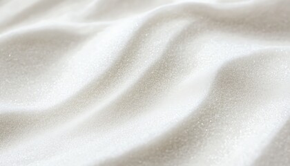 White Powder Surface with Ripples Showing Texture and Light Reflection