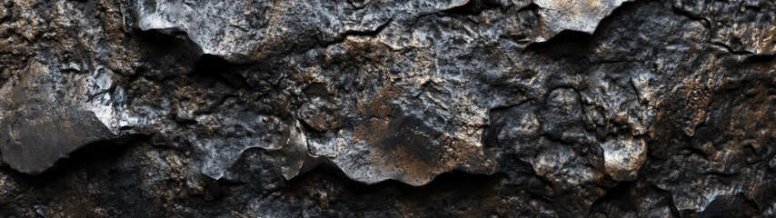 Textured Black and Gray Cracked Surface