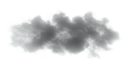 Smoky Cloud Isolated on Transparent Background for Graphic Design Element