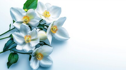 Fototapeta premium Stunning White Flowers Floral Arrangement Botanical Beauty Spring Blooms Nature Photog
