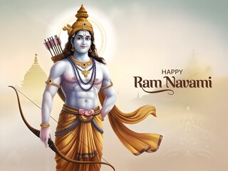 Lord Rama, a depiction for Happy Ram Navami 