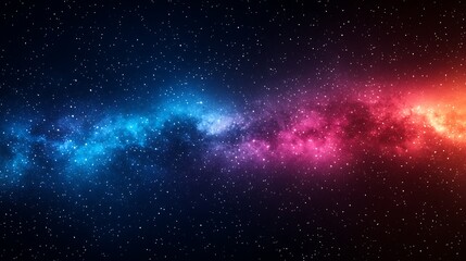 Fototapeta premium Stunning view of a vibrant galaxy in space displaying vivid colors across a starry night sky