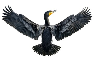 Fototapeta premium Bird of prey in flight against white background. Possible use Stock Photo