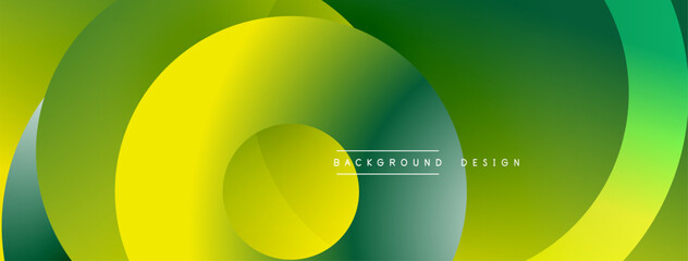 Background design with overlapping circular shapes, featuring smooth gradients and soft lighting effects, creating a dynamic abstract composition