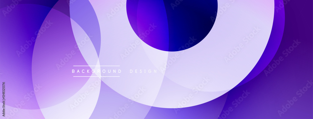 Poster Layered circular shapes in vivid colors form a gradient-rich abstract design with smooth transitions, depth effects, and a modern, futuristic aesthetic