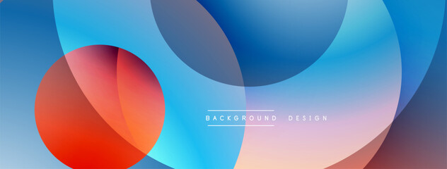 Background design with overlapping circular shapes, featuring smooth gradients and soft lighting effects, creating a dynamic abstract composition