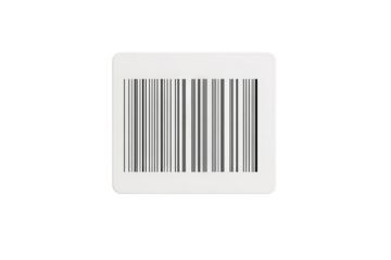 White barcode with black lines, isolated