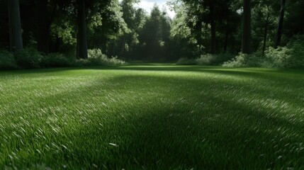 Fototapeta premium Lush green forest meadow