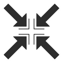 Obraz premium 縮小する矢印アイコン