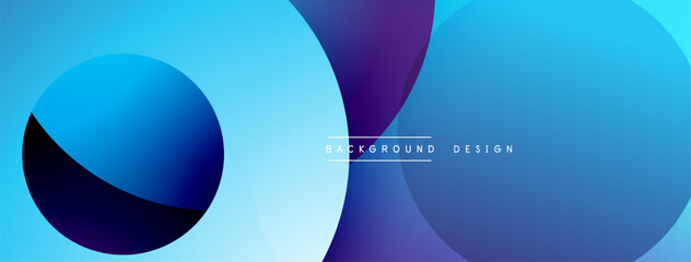 Layered circular shapes in vivid colors form a gradient-rich abstract design with smooth transitions, depth effects, and a modern, futuristic aesthetic
