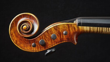 The Exquisite Scroll: A Violin's Neck Detail