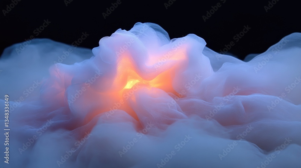Canvas Prints abstract cloud formation with glowing center