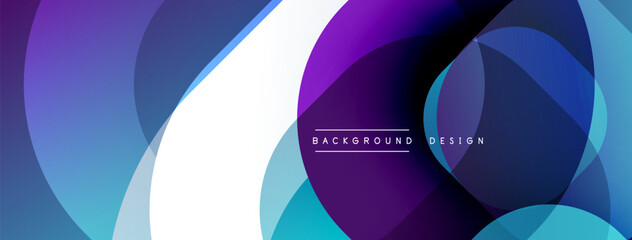 Abstract background with layered translucent gradient shapes