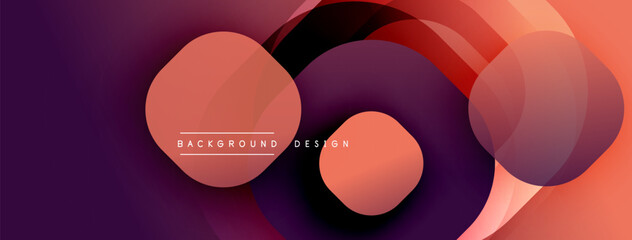 Abstract background with layered translucent gradient shapes