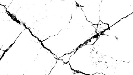 vector texture of cracked concrete. grunge background. Wall of cracked concrete. Texture of crack on white abstract background. 