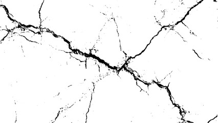 Vector cracked white background wall crack texture distressed cracked surface grunge wall cracked pattern on white and transparent background.