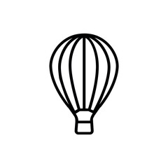 Fototapeta premium Air balloon icon. Simple black Air balloon icon on white background