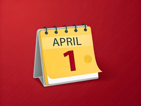 Designing an April 1st calendar that helps enrich life, and the background is red.