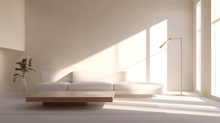 Minimalist Living Room Sunlight