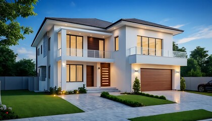 Luxury Villa Exterior Close Up Shot with Stunning Architectural Details