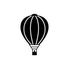 Fototapeta premium Air balloon icon. Simple black Air balloon icon on white background