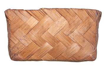 Woven Bamboo Box Isolated on Transparent Background