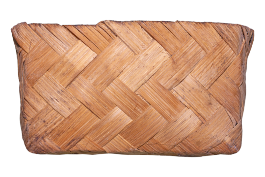 Woven Bamboo Box Isolated on Transparent Background - Powered by Adobe