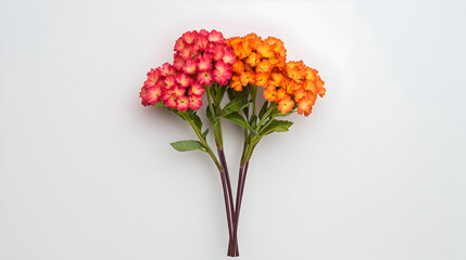 Obraz premium Colorful Floral Arrangement On White Background