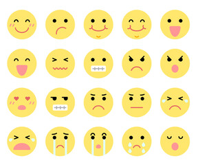 여러가지 감정 표현 이모지 아이콘 세트