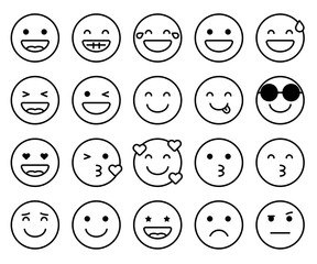 여러가지 감정 표현 이모지 아이콘 세트