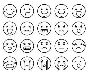 여러가지 감정 표현 이모지 아이콘 세트