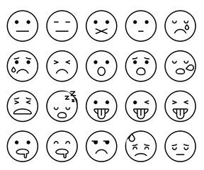 여러가지 감정 표현 이모지 아이콘 세트