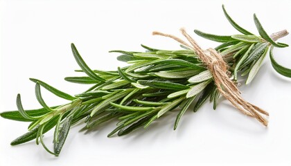 Fototapeta premium fresh rosemary herb branch isolated on white background