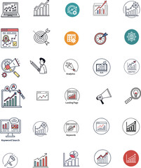 digital marketing  icons