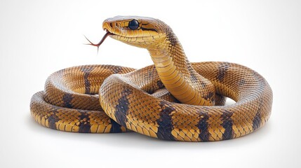 Fototapeta premium Captivating snake encounter exotic forest wildlife photography natural habitat close-up perspective serpentine beauty