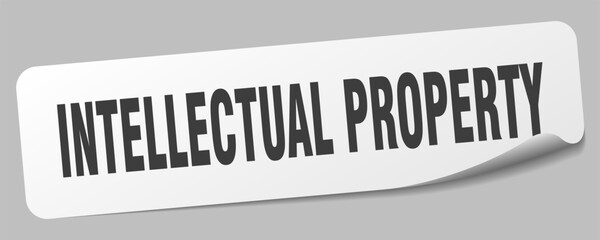 intellectual property sticker. intellectual property label