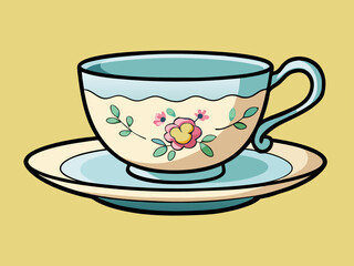 charming teacup and saucer
