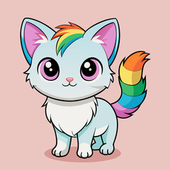 rainbow furred kitten