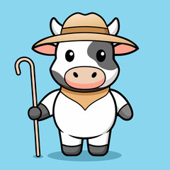 farmer cow