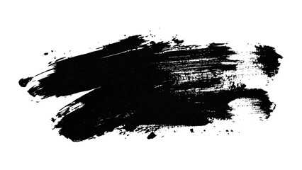 Vector black stroke of paint isolated on white background. A black and white brush stroke on a white background. 
