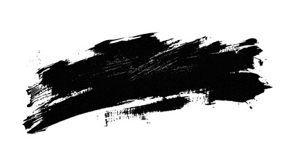 Vector black stroke of paint isolated on white background. A black and white brush stroke on a white background. 