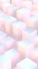 Delicate Pastel Geometric Structures: A Modern Architectural Design