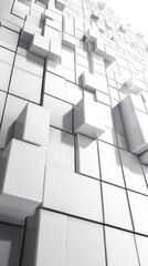 Abstract Cubist Building Facade Design