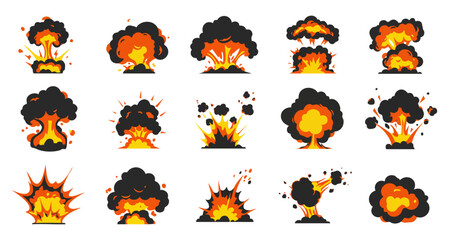 Dynamic Explosion Icon Set