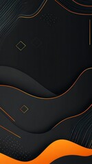 Stunning Abstract Graphic Design with Black and Orange Hues