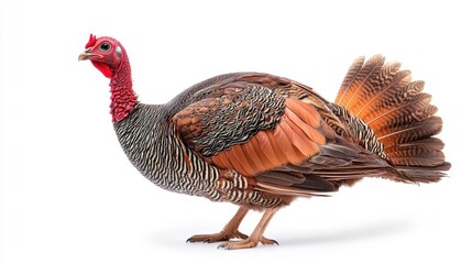 Fototapeta premium Turkey action display wildlife habitat animal photography natural environment close-up perspective avian beauty