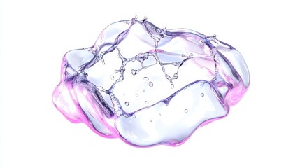 Fototapeta premium Transparent Gel Texture with Glowing Appearance and Fluid Dynamics